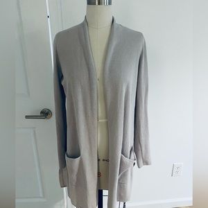 LOFT Soft Gray Long Sweater (size small)